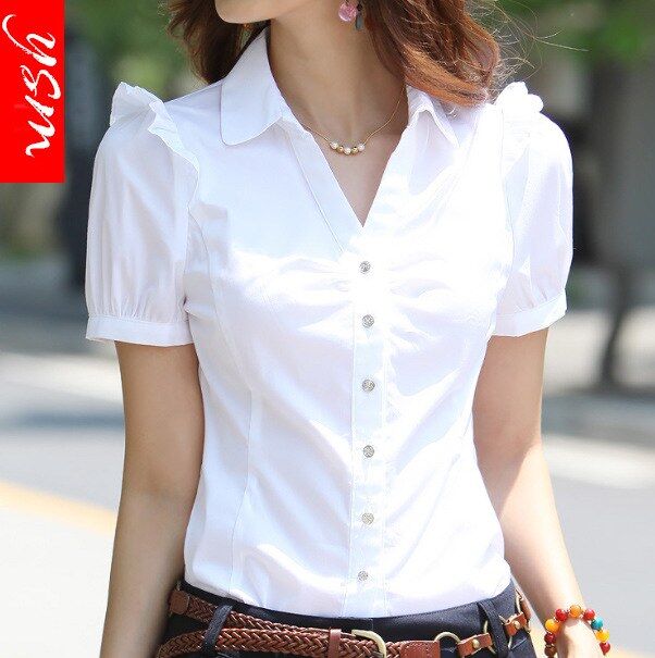 Korean Slim Short Sleeve Work Shirt